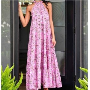 Rhode Julia Dress in Pink Eden